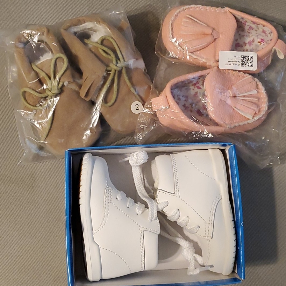 Bundle of brand new baby shoes